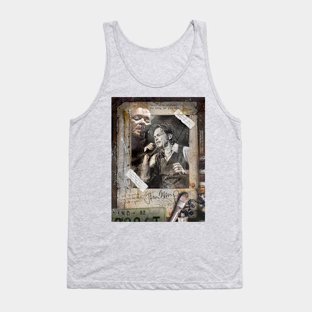 John Mellencamp Collage Tank Top by IconsPopArt